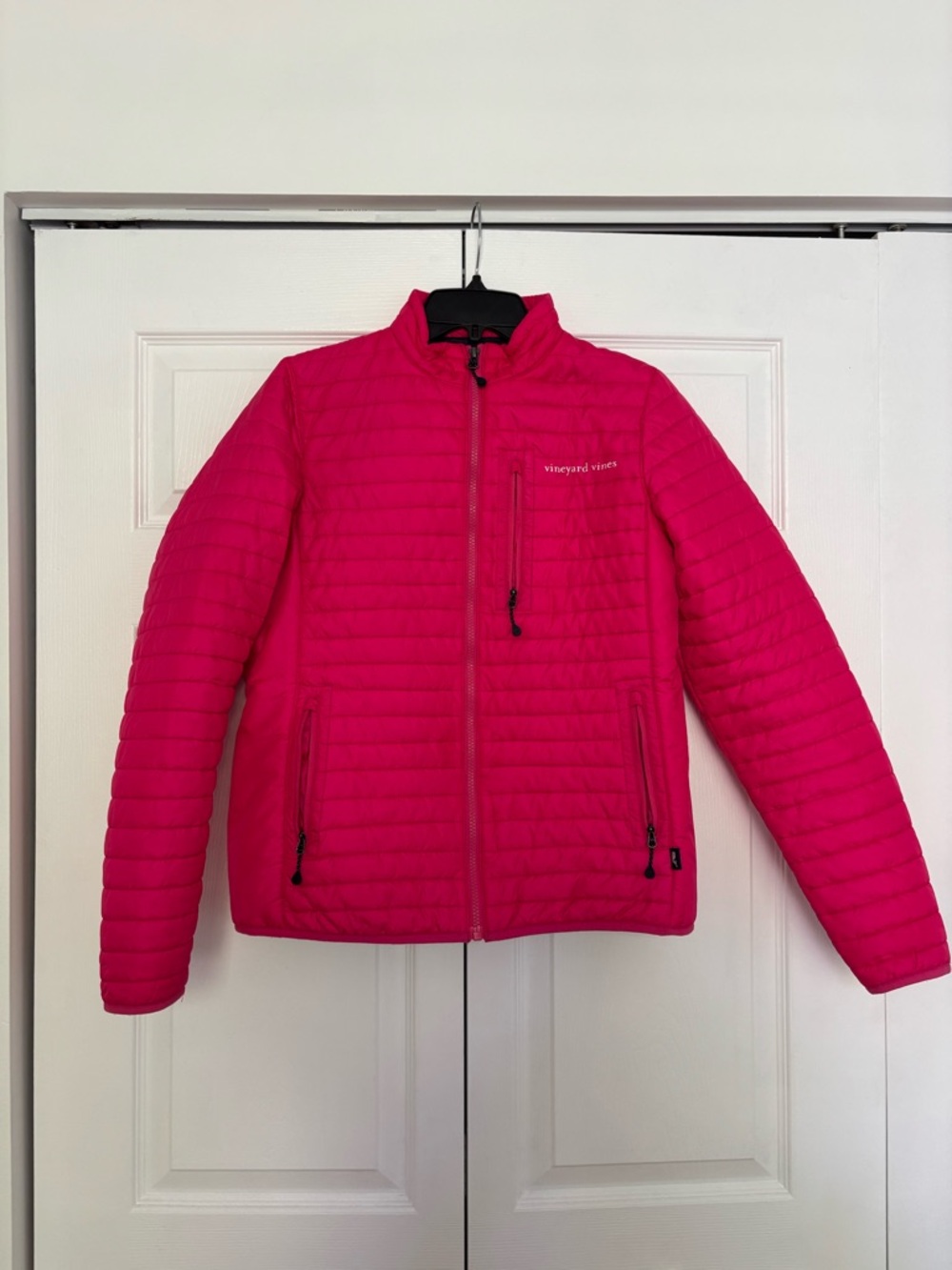 Vineyard Vines Pink Whale Logo Quilted Jacket